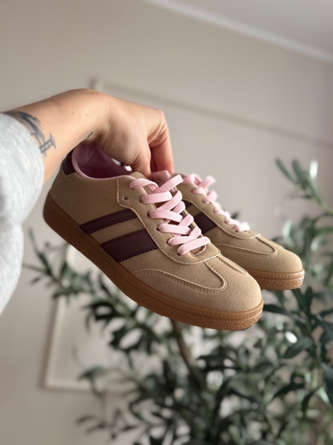 Beżowe trampki sneakersy beige Street