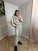 Komplet dresowy beżowy masełko beige dres