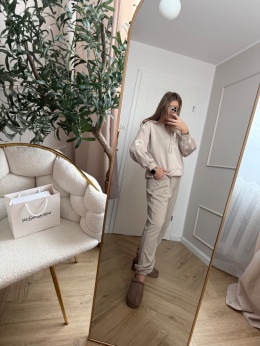 Komplet dresowy beżowy masełko beige dres II model