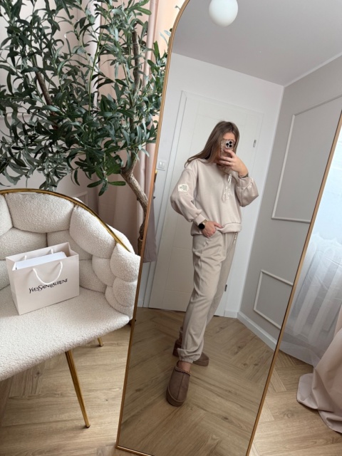 Komplet dresowy beżowy masełko beige dres II model