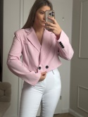 Marynarka różowa krótka oversize