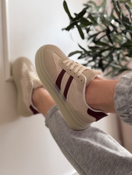 Sneakersy beżowe Soft Street na platformie