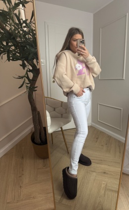 Spodnie Jeansy białe elastyczne push up